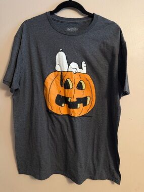 Peanuts Hybrid Tag Print Tee - Charcoal Gray